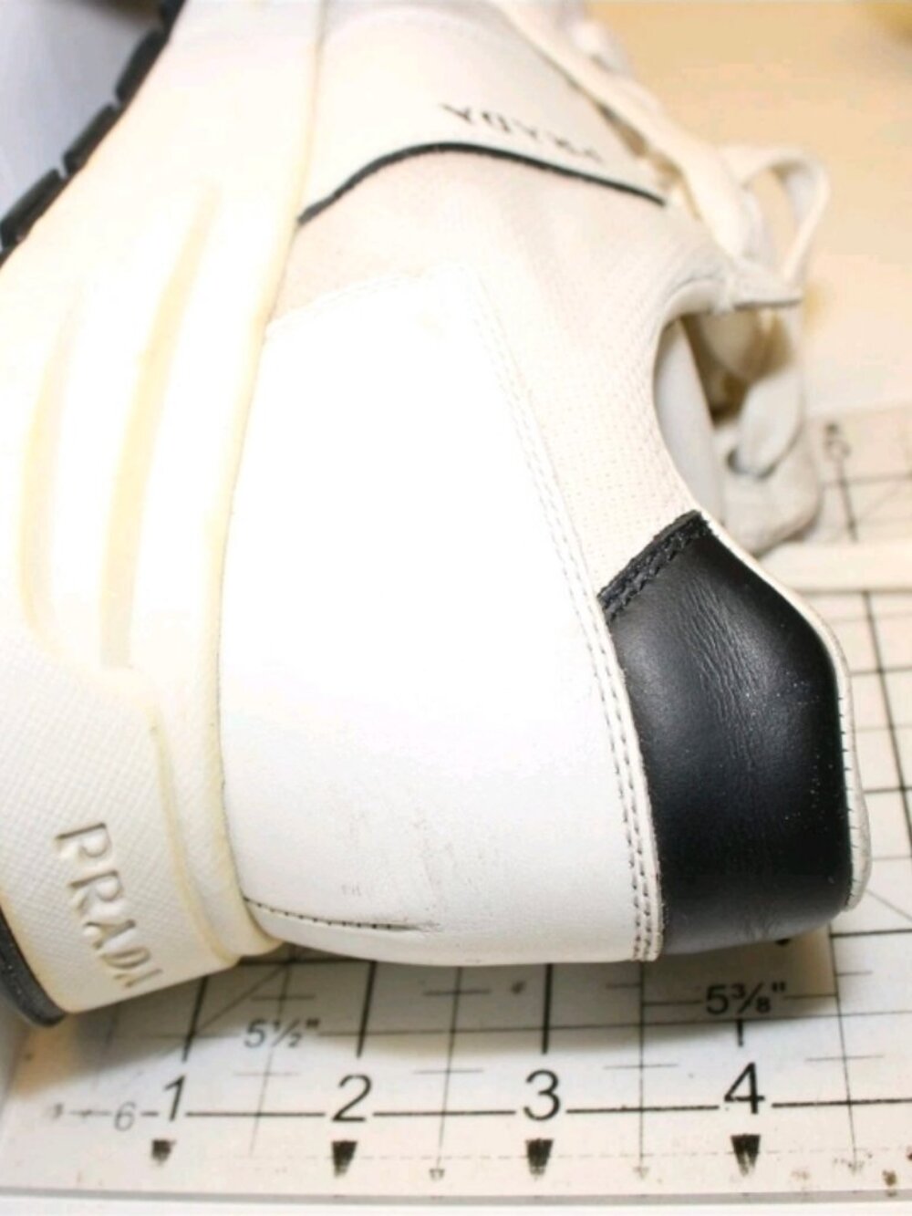 Prada Men's White Sneakers - Picture 8 of 14